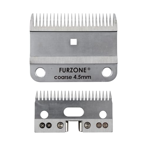 FURZONE A2 Large Animal Clipper Blade (COARSE) - 2-in-1 Set (24&22 Teeth), Horse Grooming Replacement Blade, Professional Grooming, 11/64-Inch/4.5mm Cut Length - size: Coarse 4.5mm