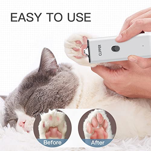2-in-1 Professional Dog Grooming Kit - Low Noise, Waterproof, USB Rechargeable, and Safe Ceramic Blade - Gift for Dogs and Cats (White) - color: Map005-white