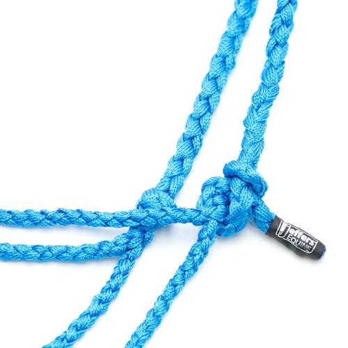 Jeffers Equine Braided Mule Tape Halter with 10' Detachable Lead Rope Set for Horses, 14 to 18 Hands - Stylish Design with Adjustable Poll Strap, Easy to Use Western Tack - Turquoise - color: Turquoise