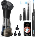 Ear Cleaner with Camera & Irrigation. Wax Removal & Overheat Protect | Complete Ear Cleaning Kit, Visual, Waste Collection Tank, Overheat Auto-Shutoff, IPX7 Waterproof, FSA-HSA Ear Wax Removal - color: Semi-transparent Black