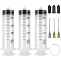 3 Pack 200ml Syringes with 55.1” Tube and Needle 14G 1.5”, Sterile Luer Lock Syringe Individually Packaged for Scientific Labs, Measuring, Watering, Refilling - style: 200ml
