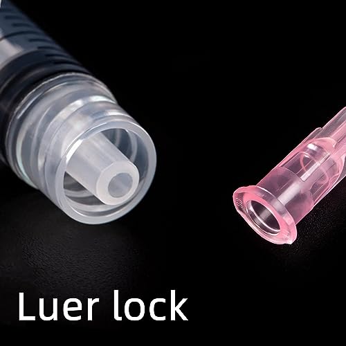 25 Pack 3ml/cc Plastic Luer Lock Syringe with 18 Gauge and Cap, Individually Sealed Wrapped, for Scientific Labs, Measuring Liquid, Refilling Cartridges or Glue Applicator - style: 25 Pack-3ml 18gauge