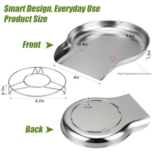 Palksky Colander and Strainer Self Drainer Base Plate Stainless Steel for Kitchen, Metal Countertop Draining Tray for Pasta Rice Noodle Fruit Veggie Food Strainer & Ceramic Colander - color: Strainer Self -Drainer Base Plate