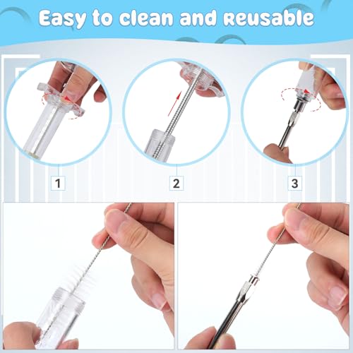 2 Pack Goat Drench Syringe, 50 mL Drench Gun for Goats | 2 Drench Nozzles, 4 Cleaning Brushes, Adjustable Dose Ring, Detachable for Cleaning, Goats and Sheep - style: 50ml