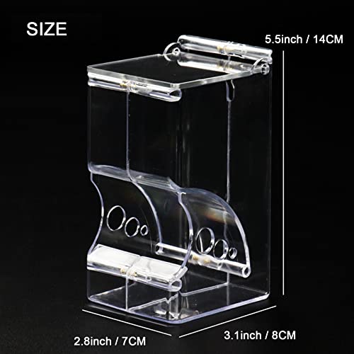 2Pcs Hamster Automatic Feeder 300ml with Brackets | Food Dispenser, Small Animals Food Bowl for Dwarf, Guinea Pig, Chinchilla, Gerbil, Bird, Hedgehog,F erret with 2 Spoons