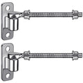 Insaga 10'' J Bolt Gate Hinge and Wall Mount Hinge 2Pack, Heavy Duty 304 Stainless Steel Gate Hinges, One Piece with Non-Welded for Farm, Fence, Garden, Metal Gates, Load Capacity up to 500LB - size: 10''-2Pack