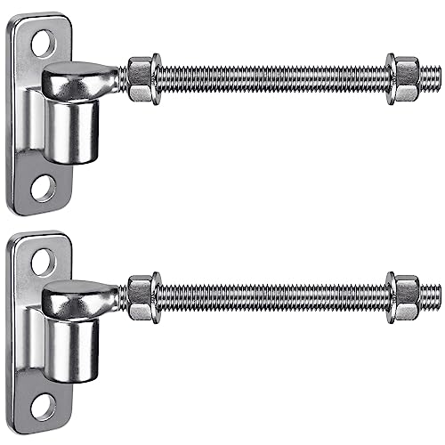 Insaga 10'' J Bolt Gate Hinge and Wall Mount Hinge 2Pack, Heavy Duty 304 Stainless Steel Gate Hinges, One Piece with Non-Welded for Farm, Fence, Garden, Metal Gates, Load Capacity up to 500LB - size: 10''-2Pack