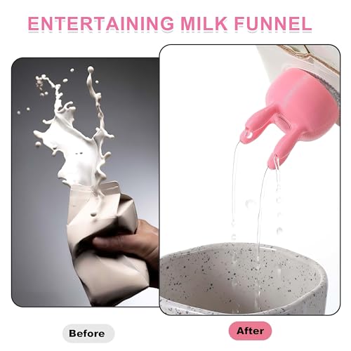 2 PCS Cow Udder Milk Carton Cap, Funny Pink Milking Machine, Teat Hole Boxed Milk Diverter, Efficient Leak Proof Bottle Cap for Boxed, Durable Udder Pouring Lid for Home Kitchen