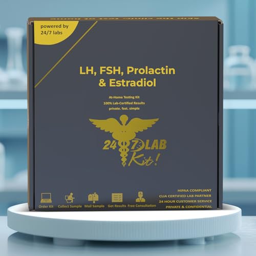 Female Hormone Test – LH, FSH, Prolactin & Estradiol Tests, 4 in 1 At-Home Hormone Test Kit for Women, Helps to Evaluate Essential Hormones for Hormonal Imbalances
