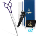 High-end Professional Dog Grooming Curved Scissors Pet Curved Shears 8 Inches Extremely Very Sharp Made Of Stainless Steel Alloy By Hand For Dog Cat Groomer - color: 8inch Curved Shears