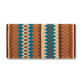 1455 8 Nova 38x34 New Zealand Wool Saddle Blanket Teal/Turq/Brown 38X34 - color: Teal/Turq/Brown