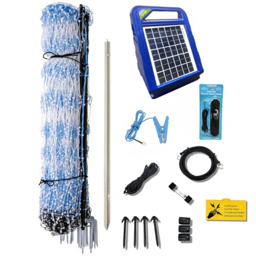 42" x 164' Standard Electric Poultry Netting Solar Kit | All-in-One Electric Fence Kit for Backyards, Homesteads, Farms, and Ranches - style: All-In-One Solar Kit