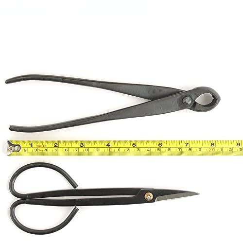 BambooMN Bonsai Basics Set - 8" Knob Cutter and 7.2" Trimming Shear - 3 Sets - color: Knob Cutter & Trimming Shear Set, size: 3