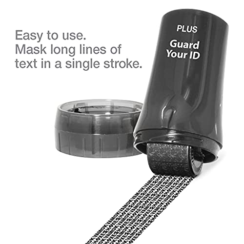 Guard Your ID Identity Theft Protection Roller Stamp, 3-Pack for Mail - color: Black, size: Standard 3-Pack