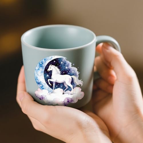 GLOBLELAND 18 Sheets Star Animals Transfer Sticker for Cup Crafts Waterproof 3.9x3.6 inch Universe Cat Decal Stickers Dreamlike Bear Fox Rub on Transfer for Bottle Vase Glass Furniture Decor - style: Star Animals