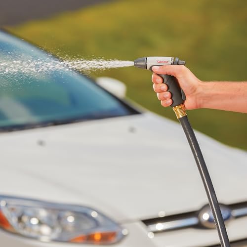 Gilmour Light Duty Garden Hose Nozzle with Adjustable Spray Pattern, Water Hose Nozzle for Watering Garden or Lawn | Jet to Rinse Spray, Ergonomic Grip, Durable Construction