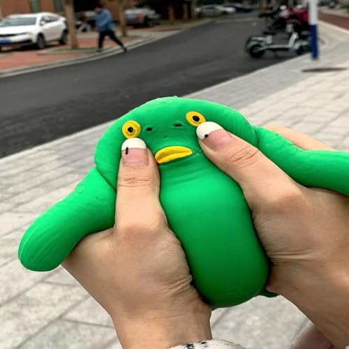 Squishy Sand Toys, Green Head Fish Toys, Stretch Stress Relief Toy, Novelty TikTok Squeeze Toys, Funny Memory Sand Sensory Stress Toy for Anxiety Women Men Kids (Small) - style: Small Green Head Fish