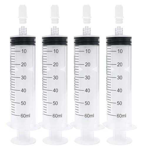 60ml Syringes Without Needles, 60cc Luer Lock Syringe - Disposable Individually Wrapped(30 Pack) - size: 60ml