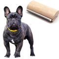 French Bulldog Brush for Shedding, Palm-Grip Wooden Grooming Comb | Fine Stainless Steel Teeth, Curved Body For Short Coats, Face, Neck And Chest Grooming, Bath And Dry Use