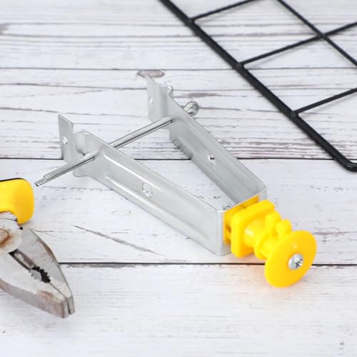 Tondiamo Chain Link Insulator Electric Fence Stainless Steel Insulator T Post Extender Wire Holders for Chain Link and Studded T & U-posts Tubing(Yellow,50 Pcs) - color: Yellow