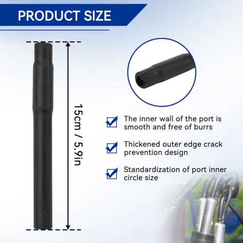 4PCS Milking Short Tube, Food Grade Rubber Hose for Cow Milking Machine Replacement Parts, Safety Short Tube Pipe Milking Machine Accessories Milking Cup Set Parts (Black Milk Tubes)