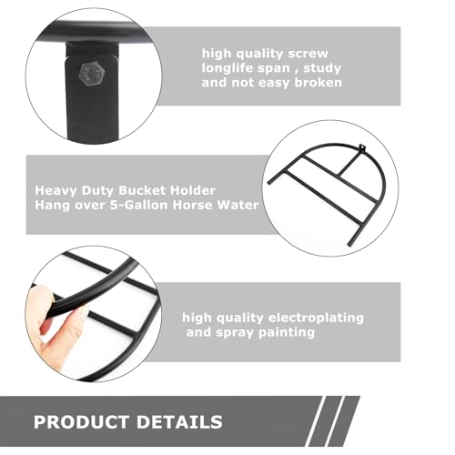 2 Pack Bucket Holder,5 Gallon Water and Feed Bucket Holder Wall Mounted Hanger for Horse,Goat,Sheep and Other Livestock,14.5x13.6x9.2 Inch - style: Bucket Holder-2PCS