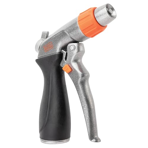 Black + Decker® Adjustable Front Trigger Nozzle – Heavy-Duty, Precision-Control Garden Hose Sprayer BD59380