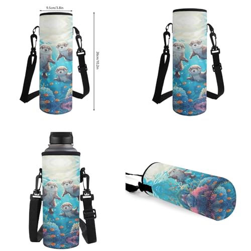 Upetstory Sea Otter Backpack for Kids Girls Boys 6-8 10-12 Elementary School Bag with Lunch Tote Pencil Bag Primary Kindergarten Bookbag Water Bottle Sleeve Book Cover Travel Daypack Hiking - color: Sea Otter