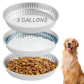 Zonon 3 Pack 3 Gallon Galvanized Steel Feeding Food Steel Pans 17.7 Inches Galvanized Oil Drain Pans Utility Bowl for Livestock Pet Dog Ducks Horses Feeder - size: 3 Gallon