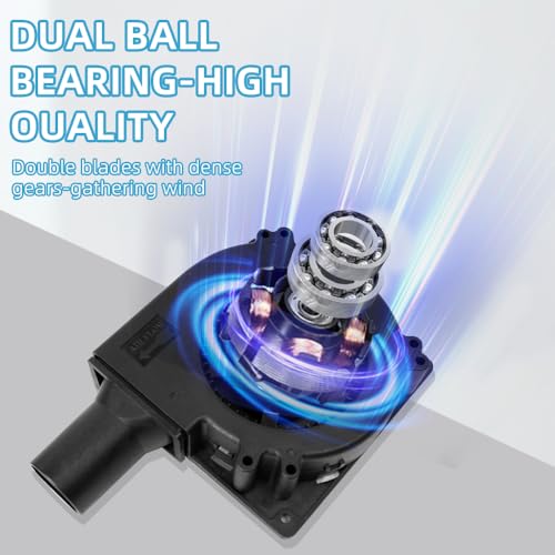 WHTech 120mm x 32mm Blower Fan with LED Voltage Display Speed Controller, 110V AC IP54 Waterproof Squirrel Cage Fan for DIY Cooling Projects, BBQ, Drum Smoker