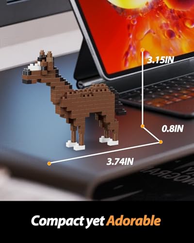 QISHOUTING Horse Mini Building Toy for Kids, Farm Animals Mini Building Blocks & Learning Toy for Girls Boys, Miniature Horse Figurine Toys for Adults Girls, Birthday Party Favors Stocking Stuffers - style: Paint horse