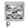 KEN BROWN 12 Inch Shutter Exhaust Fan, Gable Vent Fan, Wall Mount Ventilation, High Speed 1450 CFM, Automatic Aluminum Blades, for Garages, Shop, Greenhouse, Attic, with Power Cord - size: 12 Inch