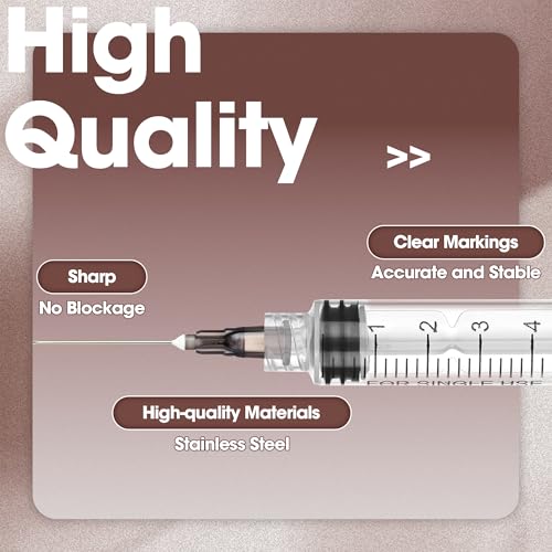 5mL/cc Disposable Luer Lock Syringe 22G 1.25 inch for Lab Use, Individually Wrapped, Pack of 50 - style: 5ml-22G-1.25" (Luer Lock)