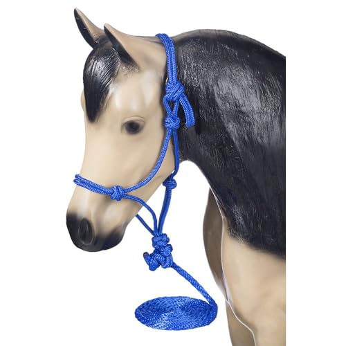 Tough1 Miniature Poly Rope Halter with Lead - color: Royal Blue, size: Small