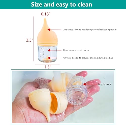 Puppy Bottles for Nursing，Kitten Bottles for Nursing，Pet Feeding Bottle，(Yellow - 20ml) - color: Yellow