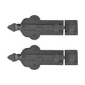 Renovators Supply Manufacturing Slide Bolt Latch 3 3/4 in. Black Wrought Iron Ball Tip Style Slide Bolt with Mounting Hardware Pack of 2 - size: Pack of 2, style: 3.75 inch - Ball Tip