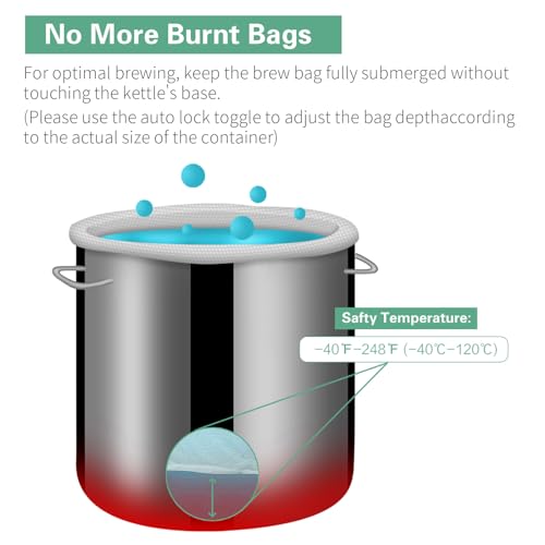 Brew Bag Reusable 2 Pack 22"×26" 250 Micron Fine Mesh Bag for Beer | 5 Gallen with Drawstring for Fruit Cider Apple Grape Wine Press Straining Brew in a Bag - size: 2 pack-22"×26"