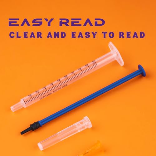 1ml Syringes with Needle 25G 1 Inch Disposable Syringe Luer Slip Tip for Liquids, Individually Wrapped, Pack of 100 - size: 1ML-25G-S 1"