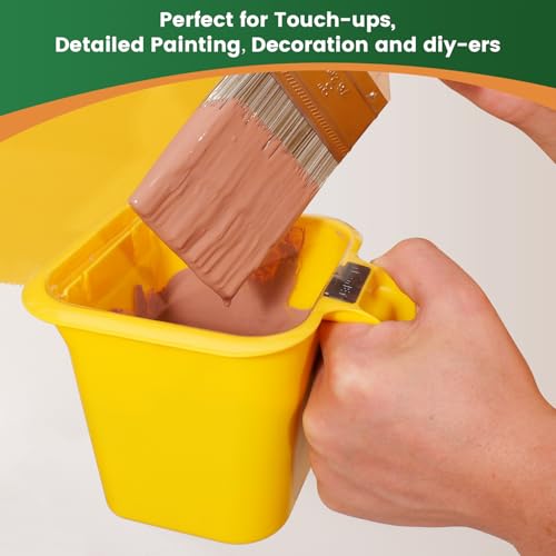 Voomey 15Pc Paint Bucket Holds 16 oz. of Paint or Stain, Paint Cup, Paint Pail Liner, Trim Painting Tool, for Finishing Work and Repairs - color: Paint Cup & Liner Combo