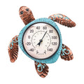 Outdoor Thermometer, Turtle Outside Decor for Patio Pool Garden | No Battery Needed Wall Mounted Wall Art Beach Gifts Waterproof