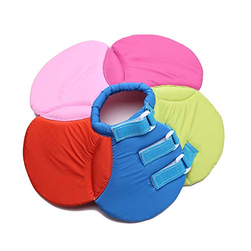 Dog Cone E-Collar Flower Soft Elizabethan Waterproof Grooming Recovery Protective Adjustable Collar for Puppy Small Medium Dogs (S Neck: 9-11in, Rainbow) - color: Rainbow, size: S Neck:9-11in