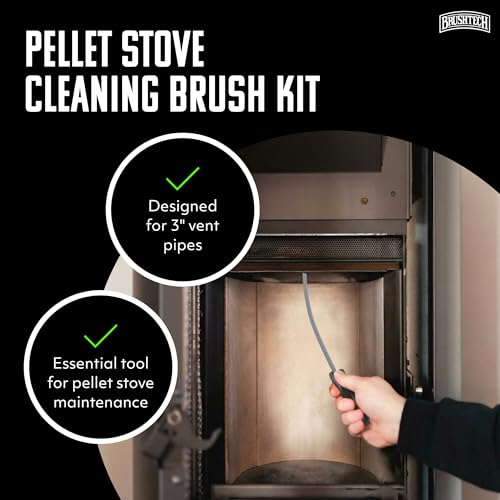 BRUSHTECH – Brushtech – Pellet Stove Cleaning Brush for 3" Vent Pipes Kit - Black
