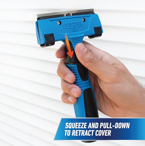 Unger Professional Connect and Clean 4" All-Purpose Scraper, Window, Glass, and Floor Scraping Tool Supplies, Adhesive Removal, Gum, Stickers, Paint Removal, Dual-Sided Blade (Pack of 10) - size: 4" (Pack of 10), style: All-Purpose Window Scraper