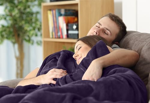 Utopia Bedding Ultra Soft Fleece Bed Blanket Throw Size Purple (50x60 Inch) | Microfiber Plush Warm Lightweight Breathable Cozy Blanket Anti-Static, All Season Use, Gift for Women and Men - color: Purple, size: Throw (50x60 Inch)