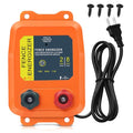 PE2 Electric Fence Charger, 2-Mile/ 8 Acres Electric Fence Charger,0.1 Joule Livestock Fence Chargers for Containing Dogs, Livestock and Preventing Wild Animals Intruding,Orange