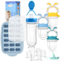 Food Feeder Baby Fruit Feeder Baby Breastmilk Popsicle Molds-& Baby Fruit Feeder-WAJIAYON Silicone Baby Food Freezer Tray,Baby Food Pacifier Feeder and Teether Easter Bunny Gifts for Boys and Girls - color: 1-Purple