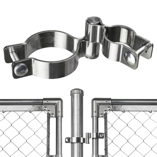 2 Pack 2-3/8" x 1-3/8" Chain Link Fence Gate Hinge, 304 Stainless Steel Heavy Duty Male Female Post Hinges with Bolts and Nuts - color: 2-3/8", size: 1-3/8"