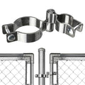 2 Pack 2-3/8" x 1-3/8" Chain Link Fence Gate Hinge, 304 Stainless Steel Heavy Duty Male Female Post Hinges with Bolts and Nuts - color: 2-3/8", size: 1-3/8"