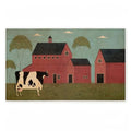 Stupell Industries Nellies Barn Cow, 30 x 18 | Outdoor Door Mat, Durable Non-Slip Woven Natural Texture, Recycled Rubber Backing | by Warren Kimble