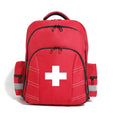 Empty First Aid Backpack Multi-Pocket Emergency Medical Organizer for First Responders Trauma Camping Hiking Travel Portable Red Trauma Bag (Bag Only)